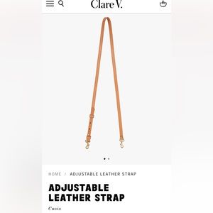 Adjustable Tan Leather Strap Clare V.